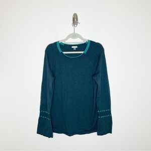 Smartwool Bell Sleeve Wool Sweater Everglade Heather